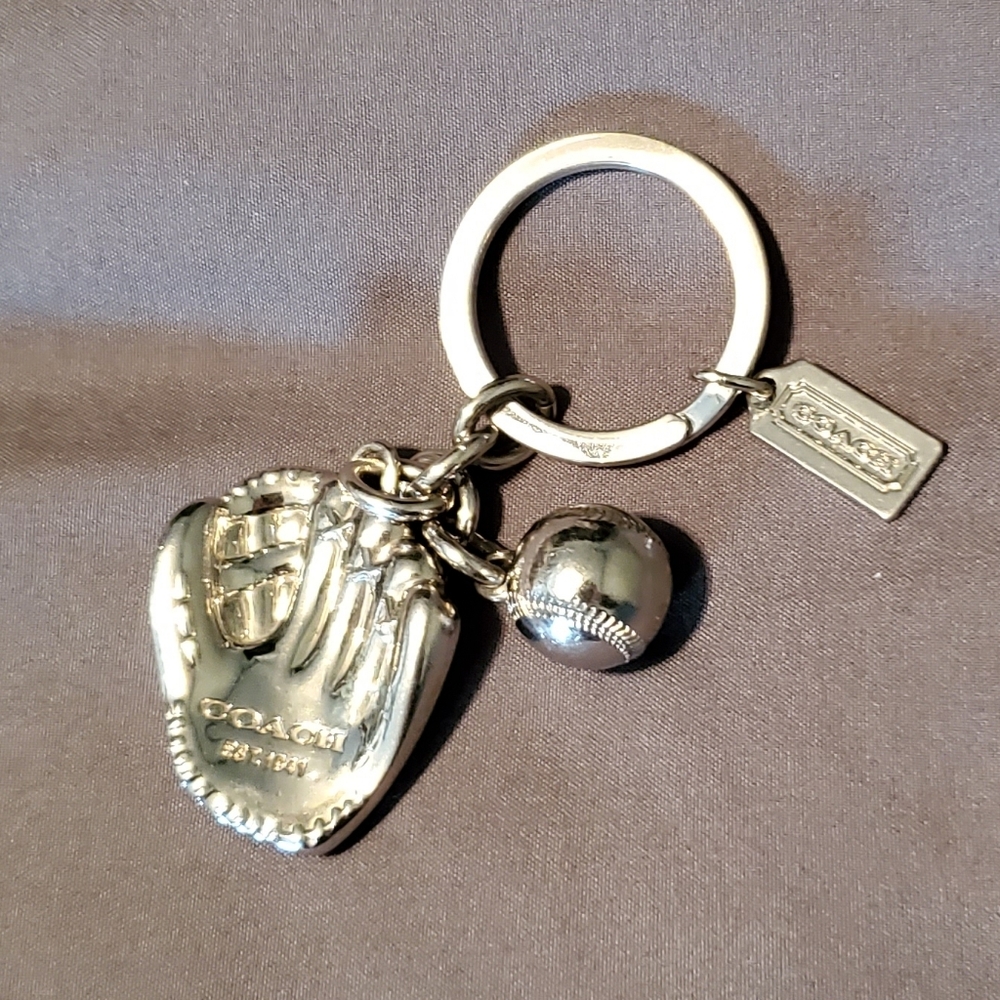 Coach Baseball Key Chain